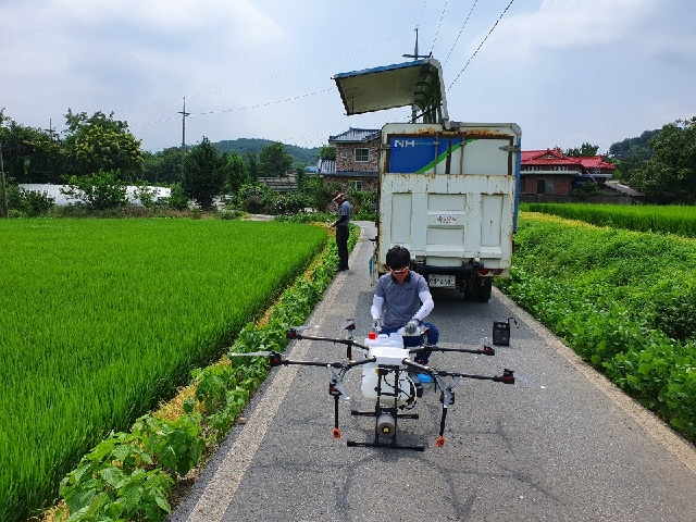 2019년 청양농협 벼 병해충 공동방제  대표 이미지